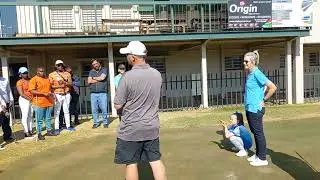 Linsay Engelbrecht, Events Coordinator welcoming all the participants at the Para Golf Taster Day