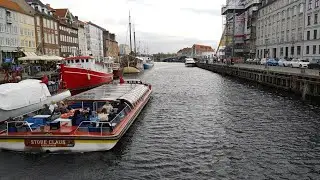 Copenhagen, N&oslash;rreport, Nyhavn, canal boats