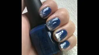 Royal Glitter Fade Nail Tutorial