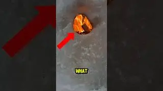Что произойдёт, если разжечь огонь внутри снега? 😳