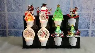 Plug In Night Lights & Glitter Water Spinner - Straits Trading Christmas Collection