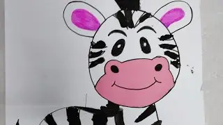 Paint Zebra Strips | Fine Motor Skill Development Activities For Kids - Education Videos For Kids