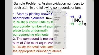 7.2 Oxidation Numbers