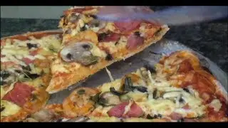Cómo Hacer Pizza (masa, salsa y preparación)como fazer massa de pizza e preparar 