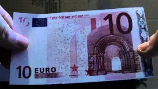 10 Euro Banknote Destruction