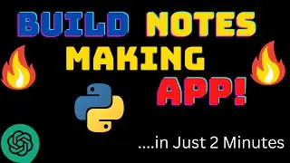 Build a Note-Taking App Within Minute using ChatGPT #chatgpt #openai | Mini Python Project