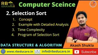 Selection sort algorithm #AkashShukla #RBEducare