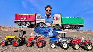 Remote controlled Vehicles Unboxing | Tata Dump Truck, Tractor Hmt 5911, Kubota 4501, New Holland |