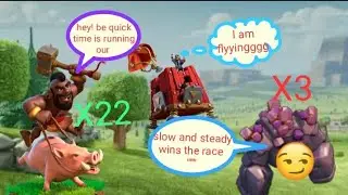 th10 go-ho(golem - hog rider) attack strategy । th10 mass hog attacks । clash of clans