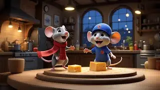 Four Squeaky Mice Jump Around Cheese | Funny Mouse Rhyme for Kids | Animated Counting Song
