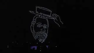 Drone show in Riga / Dronu &scaron;ovs Rīgā / Шоу дронов в Риге - 18 Aug 2023
