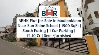 Spacious 3BHK Resale Flat for Sale in Madipakkam | Near Metro & Velachery Station | ₹1.1 Cr