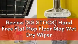 Review [SG STOCK] Hand Free Flat Mop Floor Mop Wet Dry Wiper 360 Degree Swivel Cleaning Wiper 360&deg;