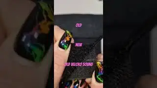493#old #worn #Black #velcro  and #New velcro #asmr nice and sticky sound