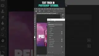 Transparent Text Effect trick in Photoshop || Photoshop Tutorial #shorts
