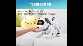 Funny RC Robot Electronic Stunt Dog Voice Command Programmable Touch-sense Music Song Robot Dog#dog