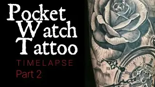 Pocket Watch, Rose and Compass Tattoo - Ettore Bechis -