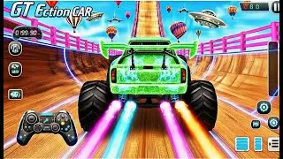 Mega Ramp Monster Car Racing 3D - Extreme Car Stunts -Android Gamepla #MegaRamp #3DGames #CarRacing