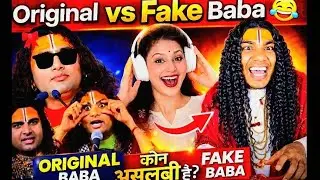 Original Baba 😎 vs Fake Baba 🤡 | Full Comedy ऐसा Fake Baba पहली बार देखा 😂|| MansiQueen Reaction ||