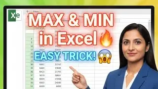 How to use MAX & MIN Function Explained in Hindi | Find Highest & Lowest Value Easily in Excel