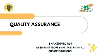 A Lecture video on Quality Assurance | Quality Engineering | SNS Institutions