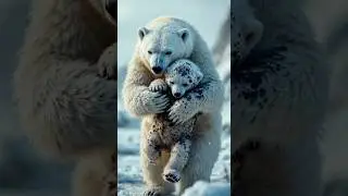 Heartbreaking Rescue: Mother Polar Bear Fights to Save Her Barnacle-Covered Cub 🐾❄️