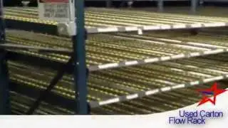 USED CARTON FLOW RACK: Gravity Fed Piece Picking System-Series1