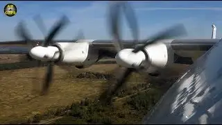 ONCE-IN-A-LIFETIME Antonov 22 takeoff passenger view with MASSIVE sounds!!!  [AirClips]