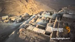 DS002B Israel aerial footage: great HD Drone aerial video of Masada - top fly by