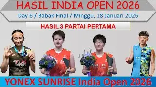 Hasil Final India Open 2026 Hari Ini │ Day 6 │ Lin Chun Yi Juara Tunggal Putra │