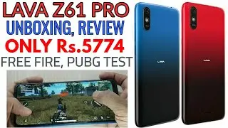Lava Z61 pro mobile unboxing review - pubg test | free fire test | camera Lava New Mobile