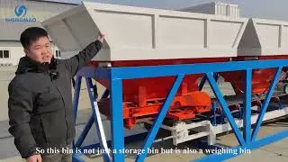25m3/h foundation free concrete batching plant+ 70T horizontal cement silo