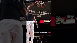 Getting loose. Devin Booker's pregame dunk. | #shorts Phoenix Suns