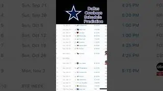 Dallas Cowboys Schedule Prediction #nfl #nflpicks #dallascowboys #cowboys #predictions