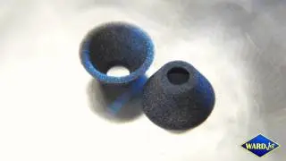 Water Only 5-Axis Waterjet - Cone Cut from Open Cell Foam
