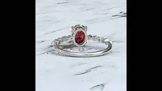 Solitaire Oval Ruby Engagement Ring, Natural Diamond Ring, Lab Grown Diamond Ring, Gold Ruby Ring