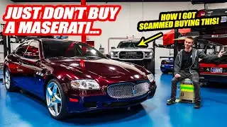 Jimbo's Maserati Almost Became a SALVAGE CAR Right Before He Got It! *USED CAR DEALER SCAM*