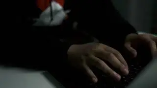 Man TYPING and Working on Laptop - HIGHEST QUALITY 4K Stock Footage