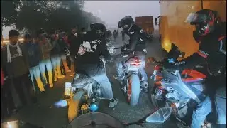 Last sunday ride of 2025 with Loudest GT of NCR, coolest aprilias and modified KTMs