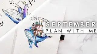 PLAN WITH ME September 2018 | Whale Bullet Journal Setup