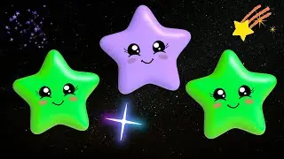Twinkle Twinkle Little Star ⭐ Shiny Stars Sing-Along Song | Fun Animated Nursery Rhymes for Babies