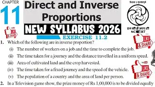 Ex 11.2 | Ch 11 Direct and Inverse Proportions | Class 8 Maths NCERT