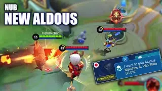 FIRST TIME PLAYED THE NEW ALDOUS IN RANKED! | MOBILE LEGENDS