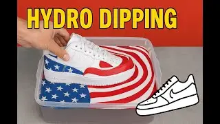 Hydro Dipping Sneakers In American Flag Pattern & More