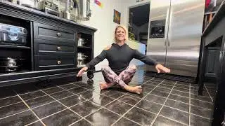 Morning Hip Opener: Seated Stretch for Holiday Cooking Days 