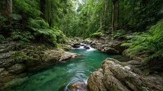 Calm Forest River Sleep Sounds with Steady Water Movement