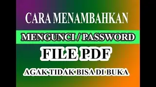 CARA MENGUNCI FILE PDF #TUTORIAL