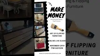 Learn how to refinish and flip furniture for money in our online class! Www.layersofgracedesigns.com