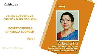 POVERTY PROFILE OF KERALA ECONOMY Part 1 (Vth sem BA Economics, Indian Economy)