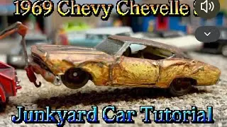 Создание диорамы с автомобилем Chevy Chevelle SS 1969 года выпуска, найденным на свалке, с открыв...